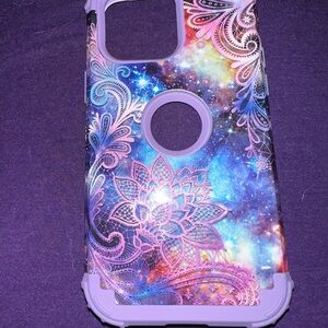 iPhone 14 Pro Max Colorful Galaxy Floral Phone Case